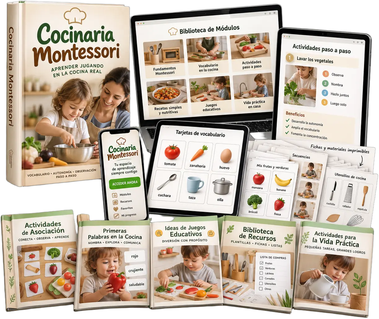 Cocinaria Montessori con todos los bonos incluidos